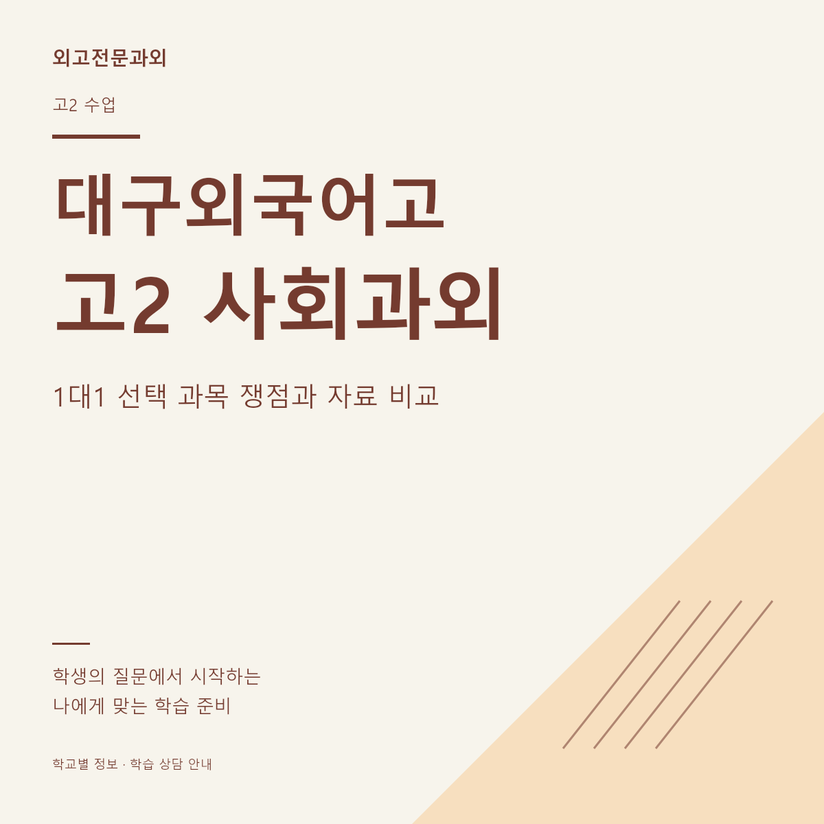 대구외국어고 고2 사회과외 1대1 선택 과목 쟁점과 자료 비교