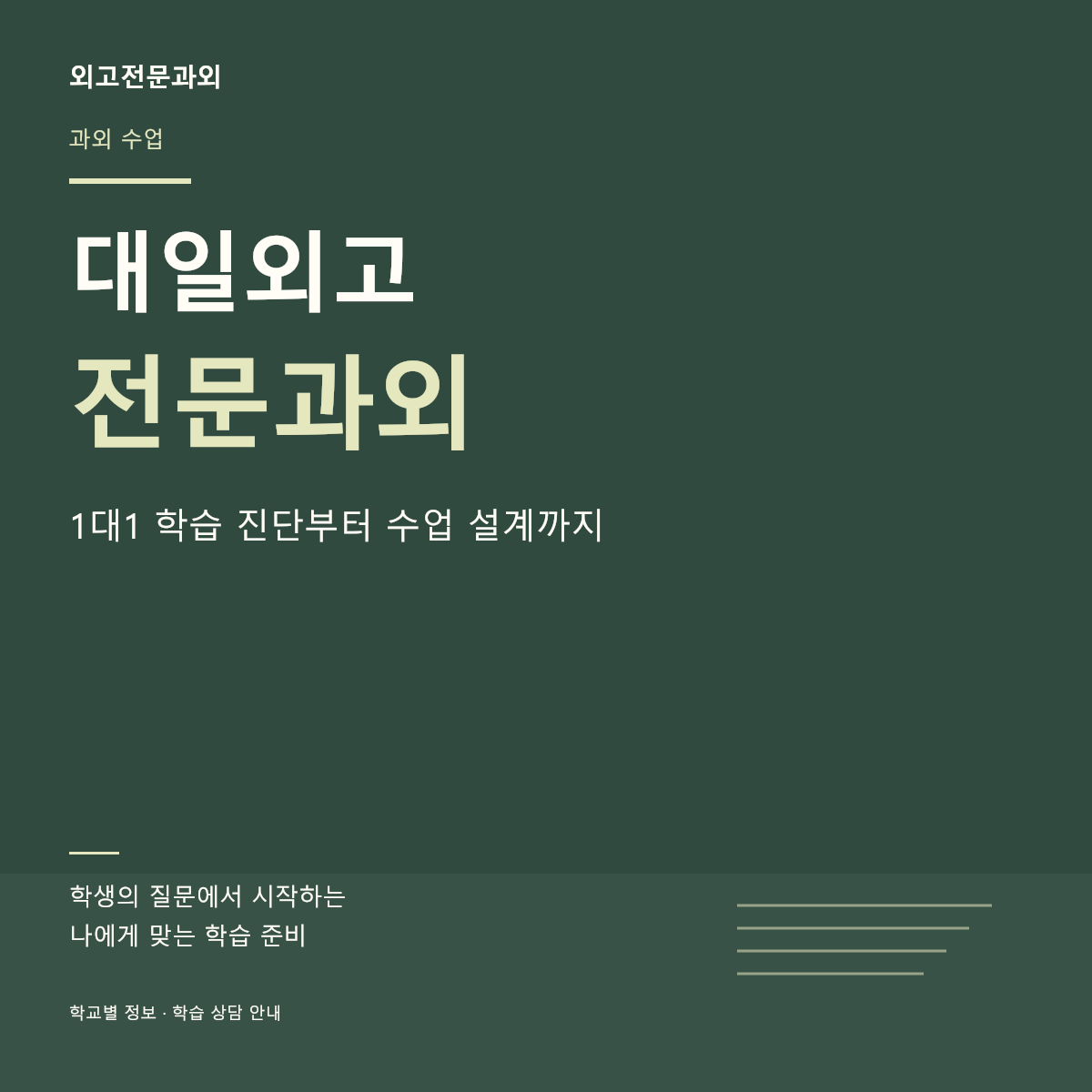 대일외고 전문과외 1대1 학습 진단부터 수업 설계까지 — 페이지 썸네일