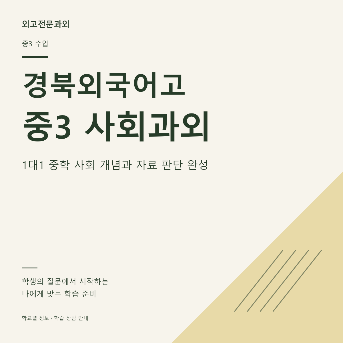경북외국어고 중3 사회과외 1대1 중학 사회 개념과 자료 판단 완성