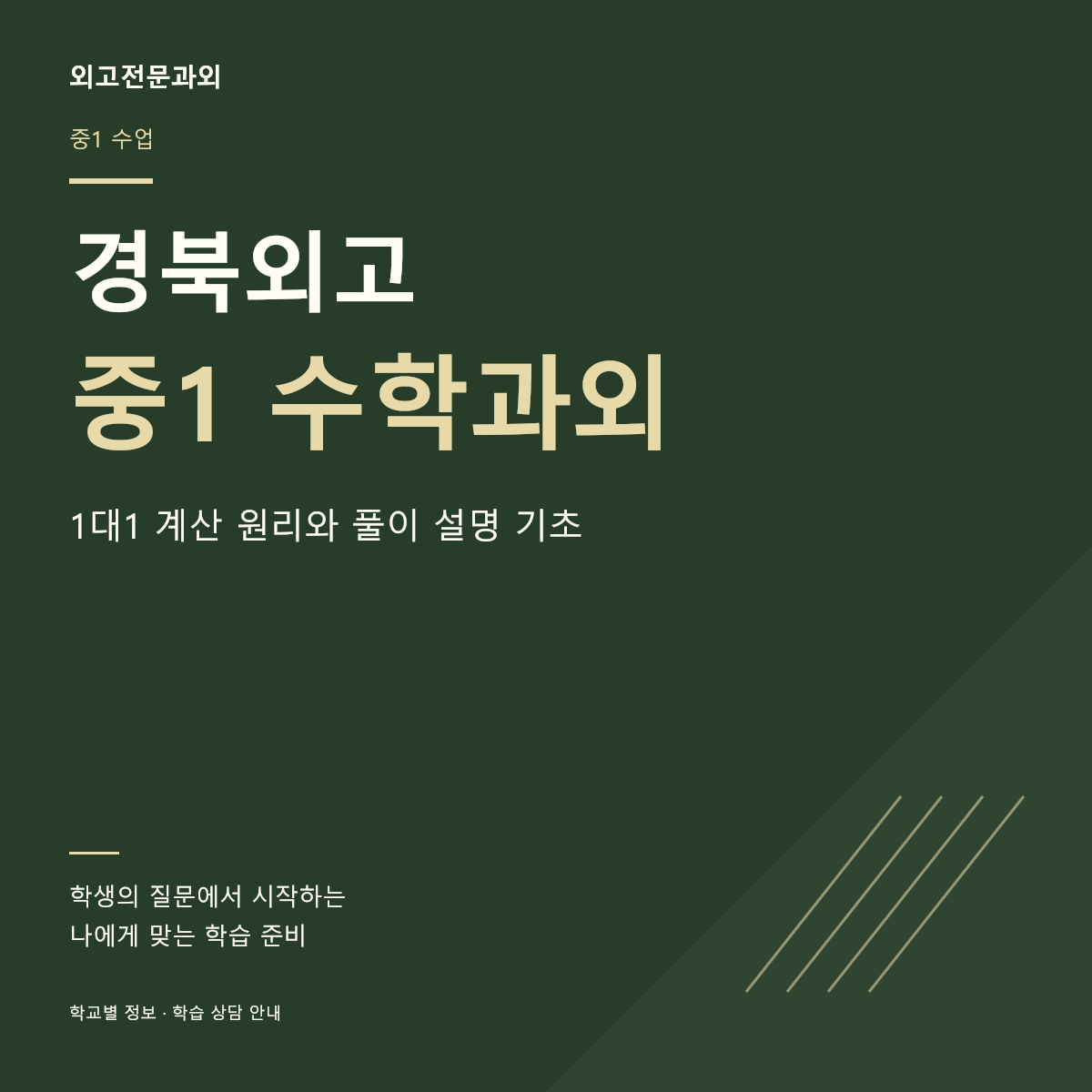 경북외고 중1 수학과외 1대1 계산 원리와 풀이 설명 기초