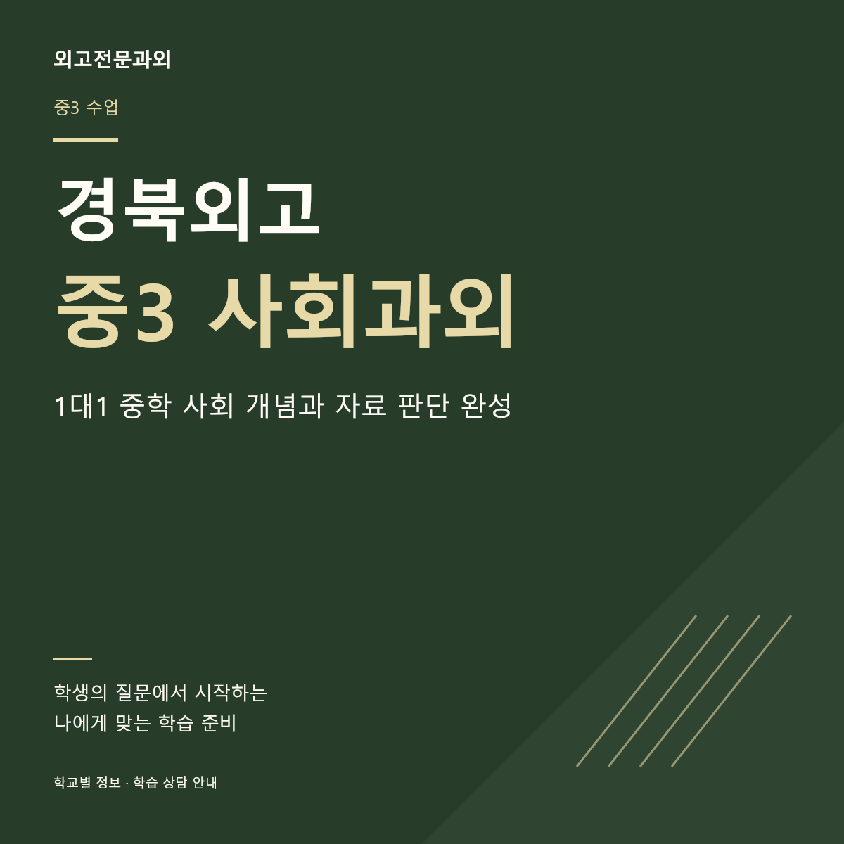 경북외고 중3 사회과외 1대1 중학 사회 개념과 자료 판단 완성