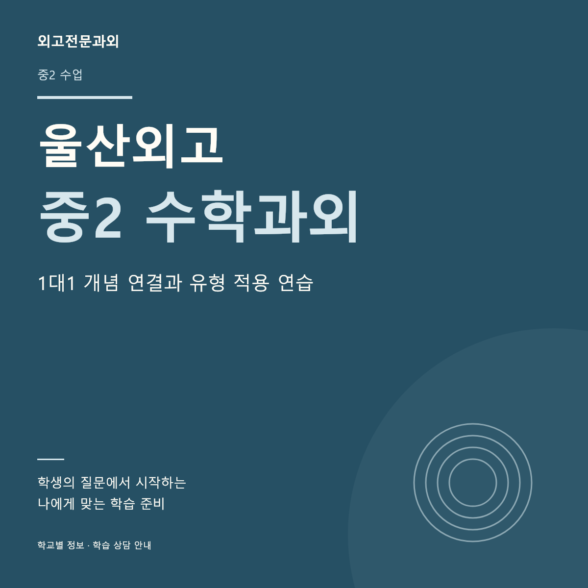 울산외고 중2 수학과외 1대1 개념 연결과 유형 적용 연습